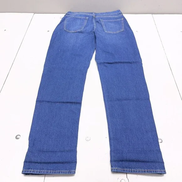 Old Navy Wow Boyfriend Jeans Womens 8 Tall Blue Wash Mid Rise Stretch Denim - Picture 9 of 9